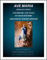 Ave Maria (English Lyrics - Low Key) Vocal Solo & Collections sheet music cover